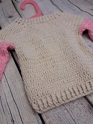 Baby Spring Rose Crochet Raglan