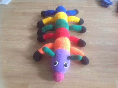 Big Educational Caterpillar. Multicolour and numbers 1-10