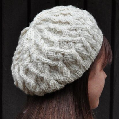 Classic Cabled Beret - knitting pattern