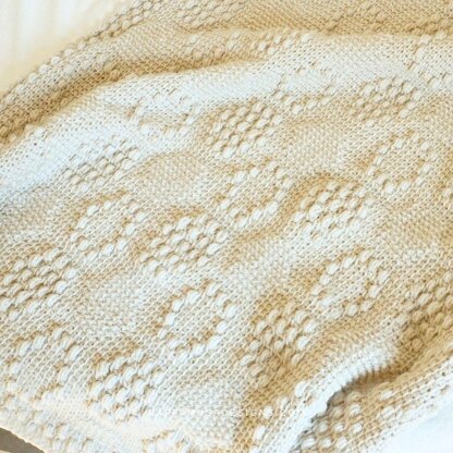 Tunisian Beehive Baby Blanket