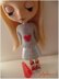 Heart sweater for 12" Blythe