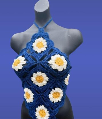 English Daisy Crochet Crop Top