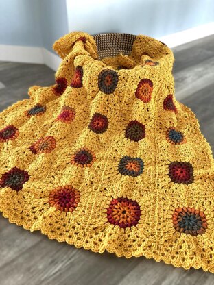 Sunburst Garden Modern Granny Throw