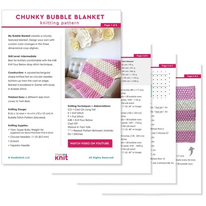 Chunky Bubble Stitch Blanket
