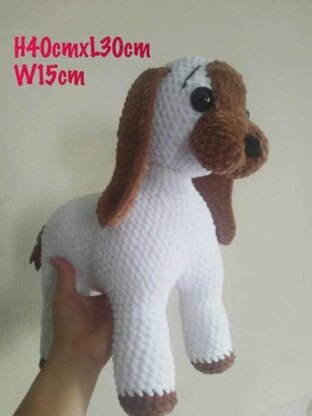 Puppy white plush amigurumi