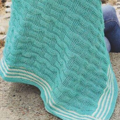 Undulating Rib Blanket - knitting pattern