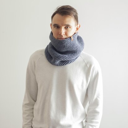 Knit cowl pattern, Snood for Men + Video