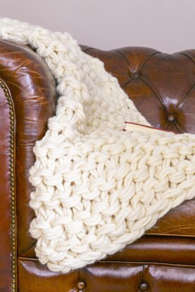 Arm Knit Chunky Garter Stitch Blanket