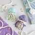 Jellyfish crochet keychain pattern Amigurumi ocean animal toy Bag charm Car mirror hanging decor