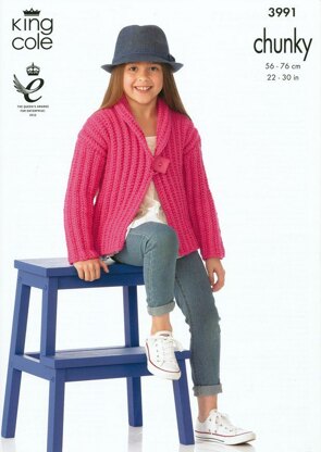 Girls' Jackets in King Cole Comfort Chunky - 3991