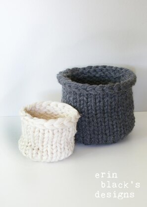 Chunky Knit Lidded Baskets (homdec012)