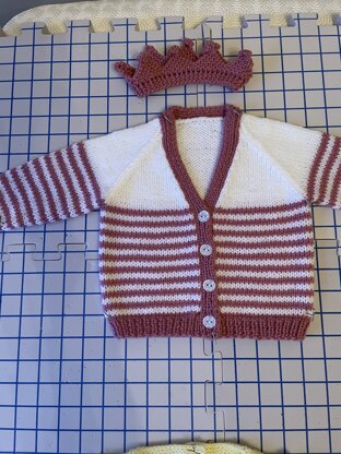 Striped baby cardi