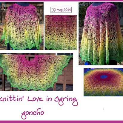 Knittin' Love in Spring poncho - knitting pattern