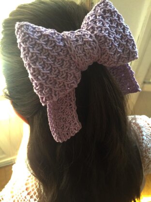 Big hair bow knitting pattern