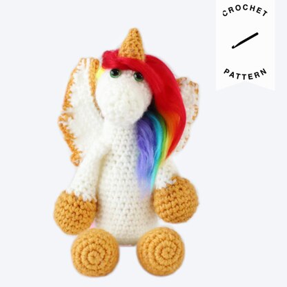 Aurora the Rainbow Unicorn Crochet pattern by Shehla Ahmed LoveCrafts