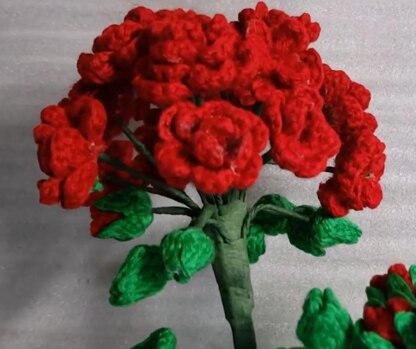 Crochet Geranium Flowers