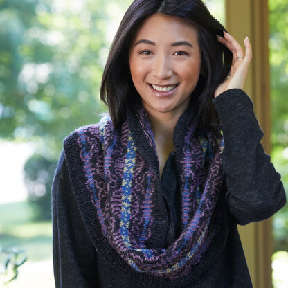 1151 Dorset - Cowl Knitting Pattern for Women in Valley Yarns Worthington