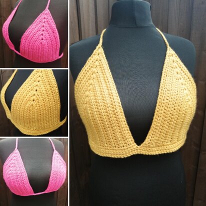 Scalloped Bandeau Bikini Top Crochet Pattern. Bikini Bra PDF
