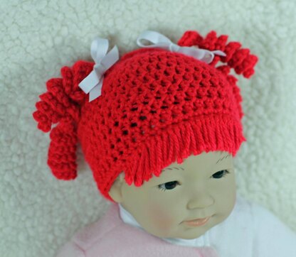 Raggedy Red Baby Hat