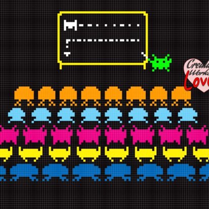 Space Invaders Stitch Graph