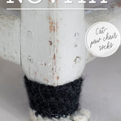 Cat Paw Chair Socks in Novita Natura - Downloadable PDF