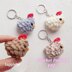 Mini chicken keychain crochet pattern, Plushie keychains, Chicken lover gift, Purse charm crochet, Kids pocket toys, tiny Easter chick decor