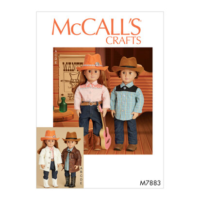 McCall's Clothes, Hat and Belt For 18 Doll M7883 - Sewing Pattern
