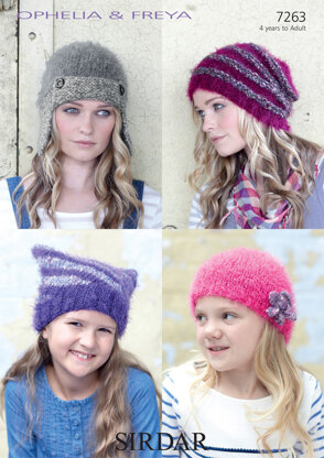 Hats in Sirdar Ophelia and Freya - 7263