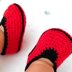 Simple Red Baby Booties, Shoes Easy Crochet Pattern