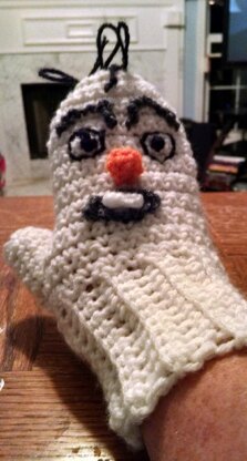 Frozen snowman mittens