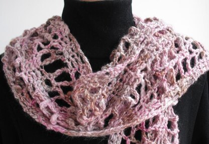 Diamond ladder crochet scarf