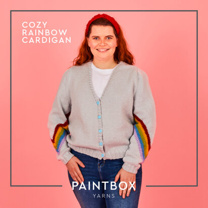 Paintbox Yarns Cosy Rainbow Cardigan PDF (Free)