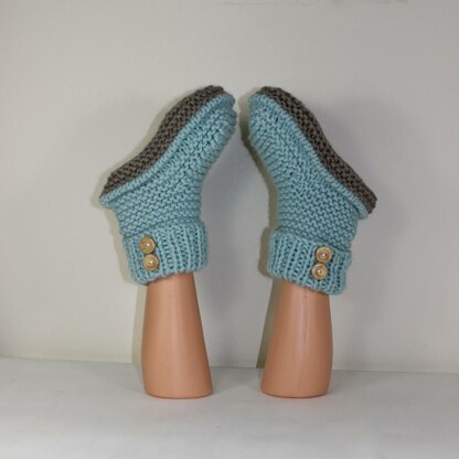 2 Button Super Chunky Slipper Boots