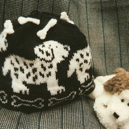 Puppy Bones Hat - knitting pattern
