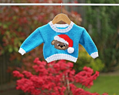 P25 Christmas Teddy Motif Jumper
