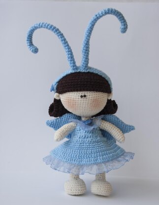Butterfly Pebble doll