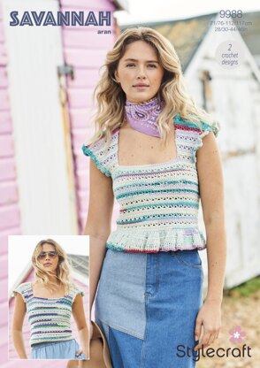 Crochet Tops in Stylecraft Savannah - 9988 - Downloadable PDF