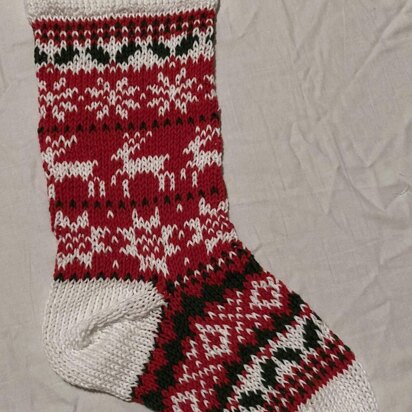 Fair Isle Christmas Stocking