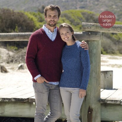 Sweaters in Sirdar Harrap Tweed Chunky - 7848- Downloadable PDF