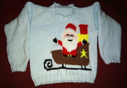 Santa and Sleigh Christmas Jumper