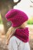 Raspberry Slouch Beanie & Cowl