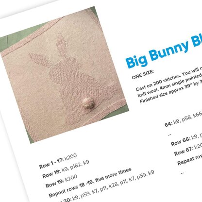 Big Bunny Knit Blanket