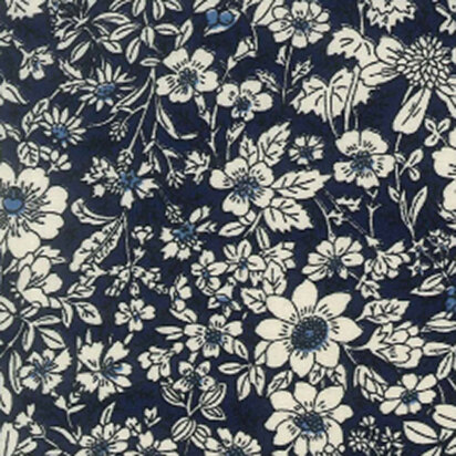 Oddies Textiles Cotton Poplin Printed – CP0221 – Floral Navy