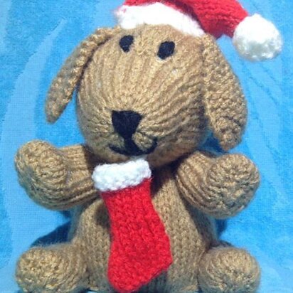 Toffee the Christmas Dog - knitting pattern