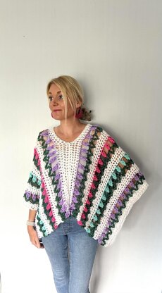 Oversized Tulip Flower Poncho