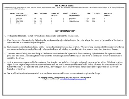 Historical Sampler Company My Family Tree Sampler - Downloadable PDF