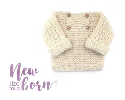Size New Born - Natural Baby Sweater