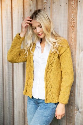 Knit the Cardigan in Rico Essentials Mega Wool Tweed Chunky - R2007 - Downloadable PDF