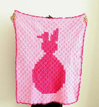 C2C Crochet Bunny Baby Blanket
