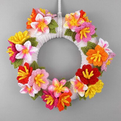 Colorful flower wreath